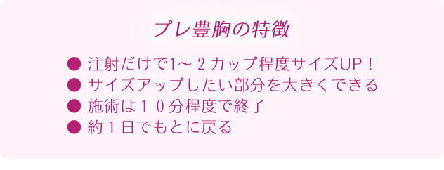 1日だけの豊胸体験